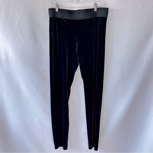 BCBGMaxAzria Women's Black Velour Pants Size Large - Picture 1 of 8